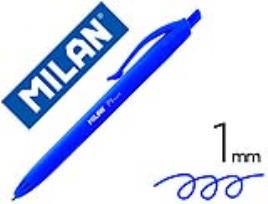 Caneta Milan P1 Retratil 1 mm Touch Azul