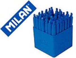 Caneta Milan P1 Retratil 1 mm Touch Azul Expositor de 40 Unidades