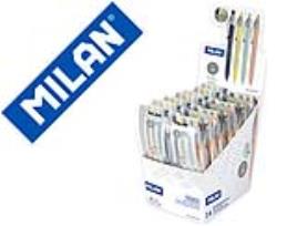 Caneta Milan P1 Retratil 1 mm Silver Estojo de 4 Unidades Cores Sortidas