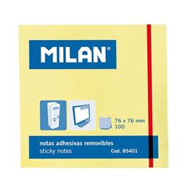 Notas Aderentes Milan 7.6 x 7.6cm Amarelo