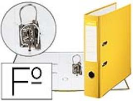 Aquivador de Alavanca  Carton Forrado PVC Folio Lomo de 75mm c/ Rado Amarelo