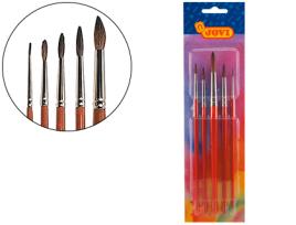 Pinceis Aguarela Jovi Blister de 5 Unidades Sortidas
