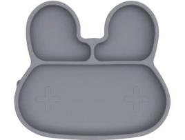 Prato em Silicone  Coelhinho Cinzento