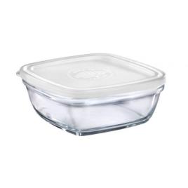 Lancheira Freshbox Transparente Com tampa Quadrado (20 cm)