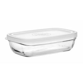 Lancheira Freshbox Transparente Com tampa Retangular (15 cm)