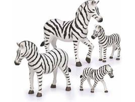 Pack 4 Figuras de Brincar  Familia de zebras