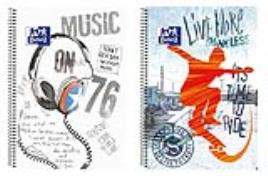Caderno Espiral  Capa Extradura Folio 80F Quadricula 4 mm c/ Margem Street Spirit