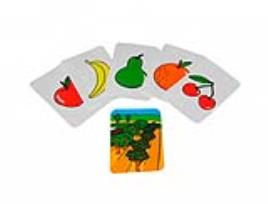 Jogo Cartoes  Comida Plastico Flexivel 12X8.5 cm Set 24 Unidades