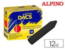 Lápis Cera Dacs Unicolor Preto Caixa de 12 Unidades