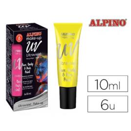 Maquilhagem Alpino Fluorescente Amarelo Tubo 10ml Caixa 6 Unid.