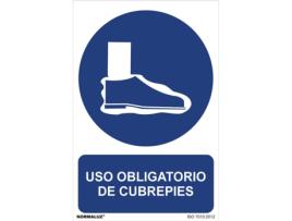 SINAL USO OBRIGATÓRIO USO OBRIGATÓRIO DE COBRE-SAPATOS (PVC 0.7MM) 30X40CM