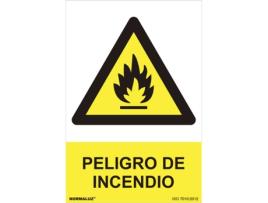 SINAL PERIGO PERIGO DE INCENDIO (PVC 0.7MM) 30X40CM