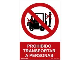 SINAL PROIBIDO PROIBIDO TRANSPORTAR PESSOAS (PVC 0.7MM) 30X40CM