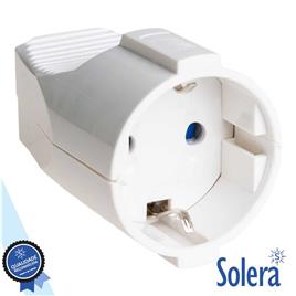 Ficha Alimentação Fêmea C/ Terra 220v/16a Branca Solera