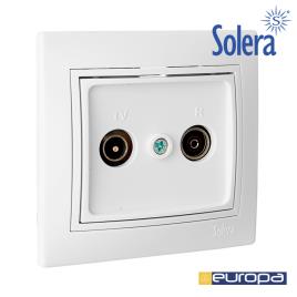 TOMADA DE SINAL PARA TV E RÁDIO COR BRANCO MONOBLOC 83X81MM S. EUROPA 
