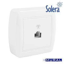 TOMADA DE TELEFONE TJ11 (4 VIAS) 74X72X28MM S. MURAL SOLERA