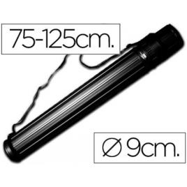 Tubo Porta Desenho Extensível de 75cm até 125cm Preto
