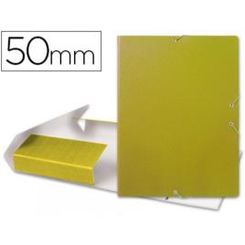Caixa Arquivo Processos Folio Com Elásticos 5cm Amarela