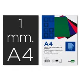 Capa De Encadernação A4 Cartão 1mm Preta 50 Unidades