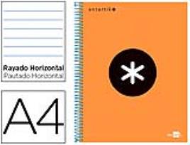 Caderno Espiral A4 Micro Antartik Capa Forrada 120F 100G Pautado Laranja F.