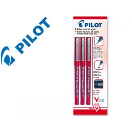 Marcador 0,5mm Hi-Tecpoint Ponta Fina V-5 Blister 3 Vermelhos Pilot