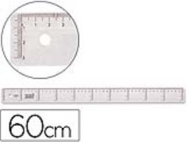 Regua Plastico Transparente 60 cm