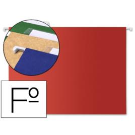 Pasta de Suspensão 36,5x24x35cm 250gr cor Vermelho com Visor Superior