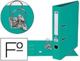 Pasta de Arquivo de Alavanca Folio Forrado PVC c/ Rado Lombada 52mm Verde Claro