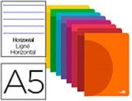 Caderno Escolar Agrafado 360 Capa Plastico A5 48F 90g/m2 Pautado c/Margens Cores Sortidas