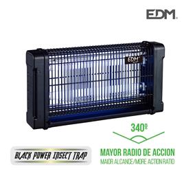 MATA INSETOS ELÉTRICO COM TUBOS UV DE 2X6W 340º EDM