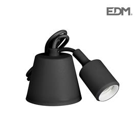 CABO PARA SUSPENSÃO EM SILICONE E27 60W PRETO (98,4 CM) Ø4,4CM 220-240V EDM