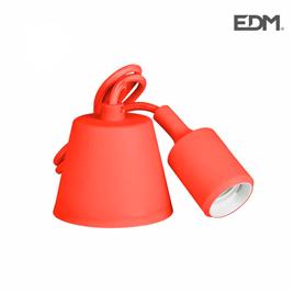CABO PARA SUSPENSÃO EM SILICONE E27 60W VERMELHO (98,4 CM) Ø4,4CM 220-240V EDM