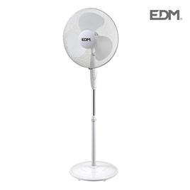 VENTOINHA DE PÉ COM BASE CIRCULAR BRANCO 45W Ø ASPAS 40CM ALTURA REGULÁVEL 110-130 cm EDM