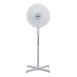 VENTOINHA DE PÉ COM BASE CIRCULAR BRANCO 45W Ø ASPAS 40CM ALTURA REGULÁVEL 110-130 cm 