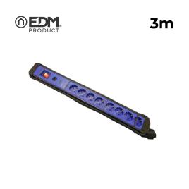 BLOCO 8 TOMADAS COM PROTETOR + INTERRUPTOR 3M