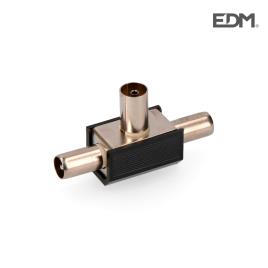 FICHA TRIPLA 1 FEMEA + 2 MACHOS PRETO BLINDADO RETRACTILADO