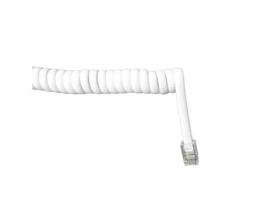 PROLONGADOR DE TELEFONE ESPIRAL 2,5M a 4M 4 VIAS BRANCA MACHO-MACHO 6V