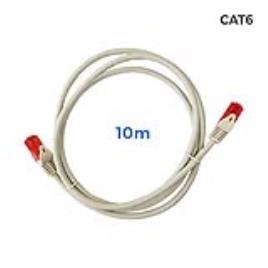CABO UTP CAT.6 CONECTOR RJ45 COBRE LSZH CINZENTO 10M