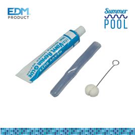 KIT DE REPARAÇÃO PARA PISCINAS INCLUI PAPEL LIXA, 4 REMENDOS E COLA