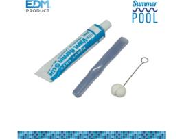 KIT DE REPARAÇÃO PARA PISCINAS INCLUI PAPEL LIXA, 4 REMENDOS E COLA