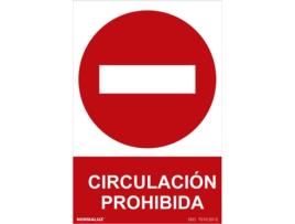 SINAL PROIBIDO CIRCULAÇÃO PROIBIDA (PVC 0.7MM) 30X40CM