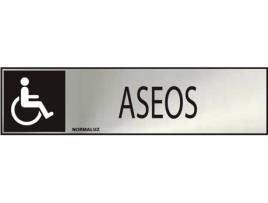 SINAL INFORMATIVO WC DEFIC. (INOX ADESIVO 0.8MM) 5X20CM