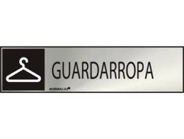 SINAL INFORMATIVO GUARDA-ROUPA (INOX ADESIVO 0.8MM) 5X20CM