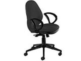 Cadeira  c/ Bracos Cor Preto Diametro Base 700 mm Apoio de Costas de 500x470 mm