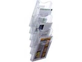 Expositor Mural Archivo c/ 6 Estantes p/ A4 - 665x155x239 mm