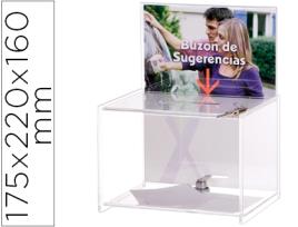 Caixa Archivo 2000 p/Sugestoes c/Chave de Poliestireno Transparente Medidas: 175X220X160mm