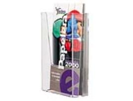 Expositor de Parede 1/3 A4 Metacrilato Transparente 110x45x180mm