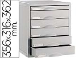 Bloco Classificador  de Secretaria 8206C 356X316X362 mm 6 Gavetas Cor Cinza