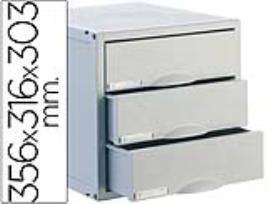 Bloco Classificador Archivo 2000 de Secretaria 356X316X303 mm 3 Gavetas Cor Cinza