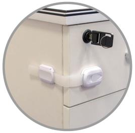 Pack 3x Bloqueios Segurança Ajustáveis p/ Portas - 